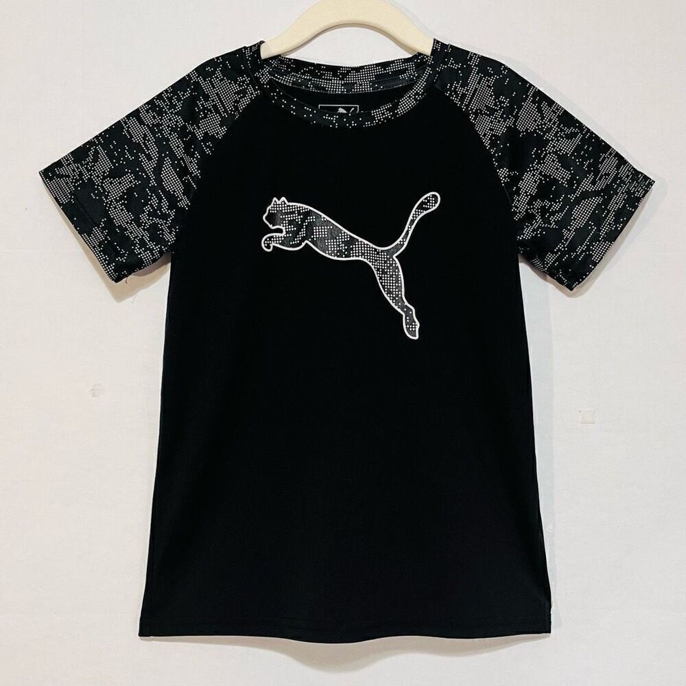 Puma Black Short Sleeve Top   Boys Sz 7   GUC